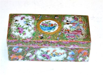 Lot 144 - A 19th century Chinese famille rose rectangular box and cover