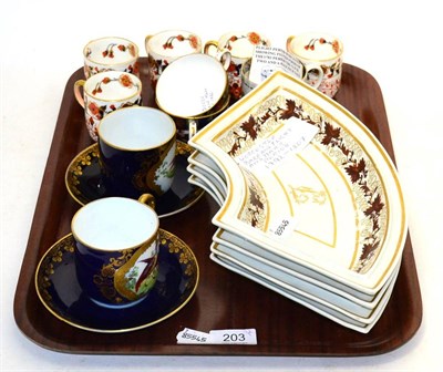 Lot 203 - A group of 19th century ceramics, including Royal Crown Derby Imari wares, Barr, Flight and...