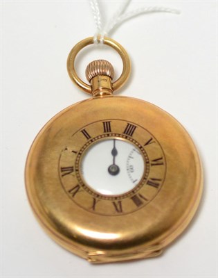 Lot 207 - A 9ct gold half hunter pocket watch