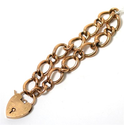 Lot 214 - A bracelet with a 9ct gold padlock clasp