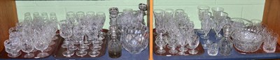 Lot 264 - Two shelves of various crystal drinking glasses including Stuart and Edinburgh