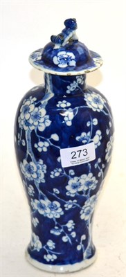 Lot 273 - A Chinese blue and white vase and cover