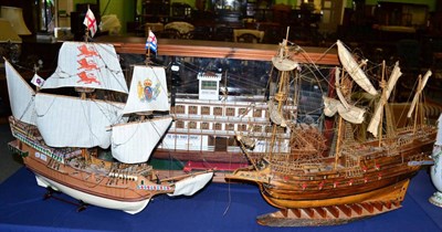 Lot 312 - Two wooden galleons ";Revenge"; and another