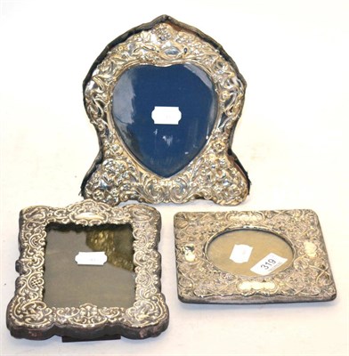 Lot 319 - A group of three silver frames