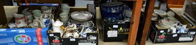 Lot 1017 - A large quantity of ceramics, 19th/20th century including Mason's Ironstone; various blue and white