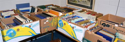 Lot 1057 - Seventeen boxes of books on maritime subjects, mostly 20th century 8vos to folios: shipping,...