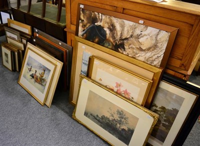 Lot 1163 - Assorted prints including hunting scenes 'Drawn Blank' etc