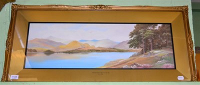 Lot 1188 - A watercolour depicting Derwent Water from the east side, signed Roland Stead