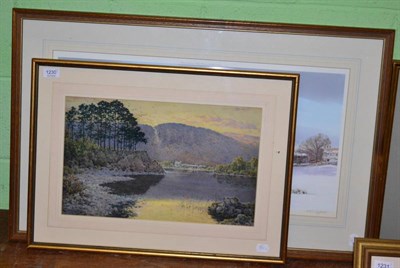 Lot 1230 - Arthur Suker (1857-1902) Friars Cragg, signed, watercolour, together with a signed and limited...