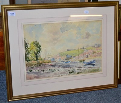 Lot 1231 - Edward H Simpson (English School) boats in a harbour watercolour, pencil and watercolour of...