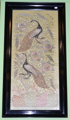 Lot 1237 - A Chinese woven silk picture