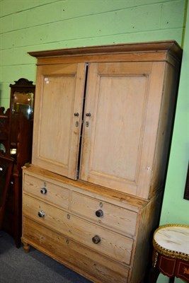 Lot 1263 - A Victorian pine linen press