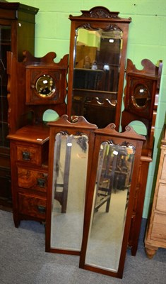 Lot 1264 - A burr walnut and mahogany dressing table