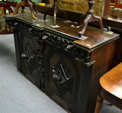 Lot 1278 - A carved rosewood and oak cabinet composed of 17th century and later elements