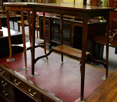 Lot 1291 - An Edwardian mahogany and satinwood banded occasional table