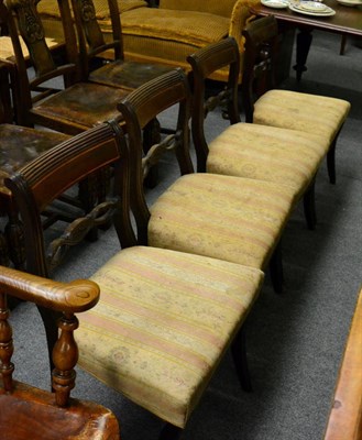 Lot 1313 - Four 19th century mahogany chairs