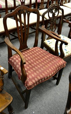 Lot 1322 - An 18th century mahogany armchair