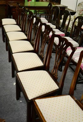 Lot 1326 - A set of six Chippendale style mahogany chairs