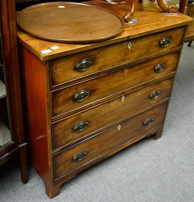 Lot 1351 - A Regency mahogany chest of four long drawers