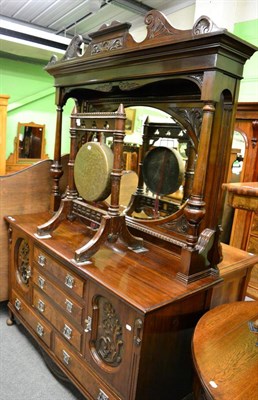 Lot 1360 - A late 19th/early 20th century mirror backed sideboard and another early 20th century mirror backed