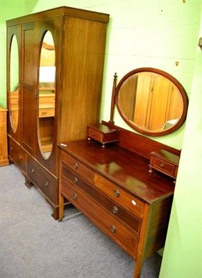 Lot 1366 - An Edwardian wardrobe and dressing table