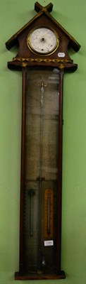 Lot 1369 - A 19th century Admiral Fitzroy barometer with combined aneroid barometer, retailed by J....