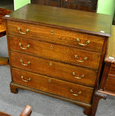 Lot 1381 - A George III oak chest