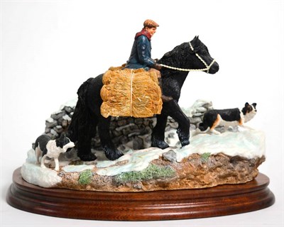 Lot 6 - Border Fine Arts 'Carrying Burdens' (Pony, Rider and Border Collies), model No. B0892 by Hans...