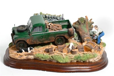 Lot 9 - Border Fine Arts 'Clearing The Way' (2006 Land Rover), model No. B0945 by Ray Ayres, limited...