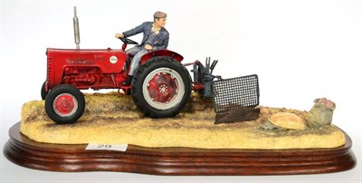 Lot 29 - Border Fine Arts 'Lifting The Pinks' (International B250 Tractor), model No. B0219 by Ray...