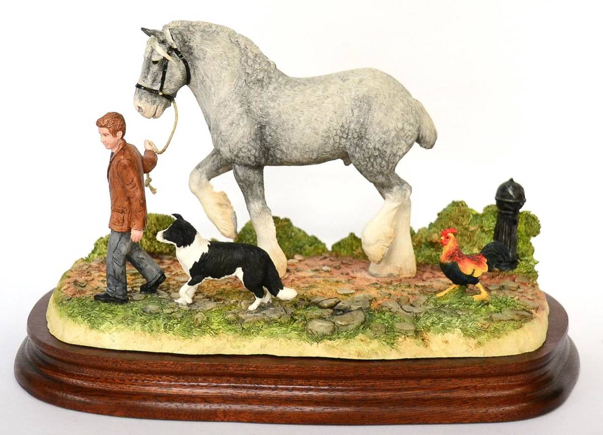Lot 40 - Border Fine Arts 'Off To The Smithy', model No. B0955 by David Mayer, limited edition 246/950,...