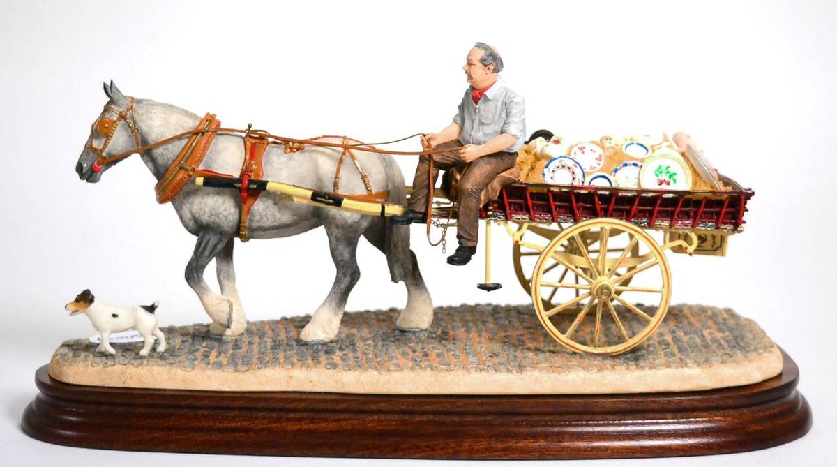 Lot 43 - Border Fine Arts 'Pot Cart', model No. B1015 by Ray Ayres, limited edition 29/600, on wood...