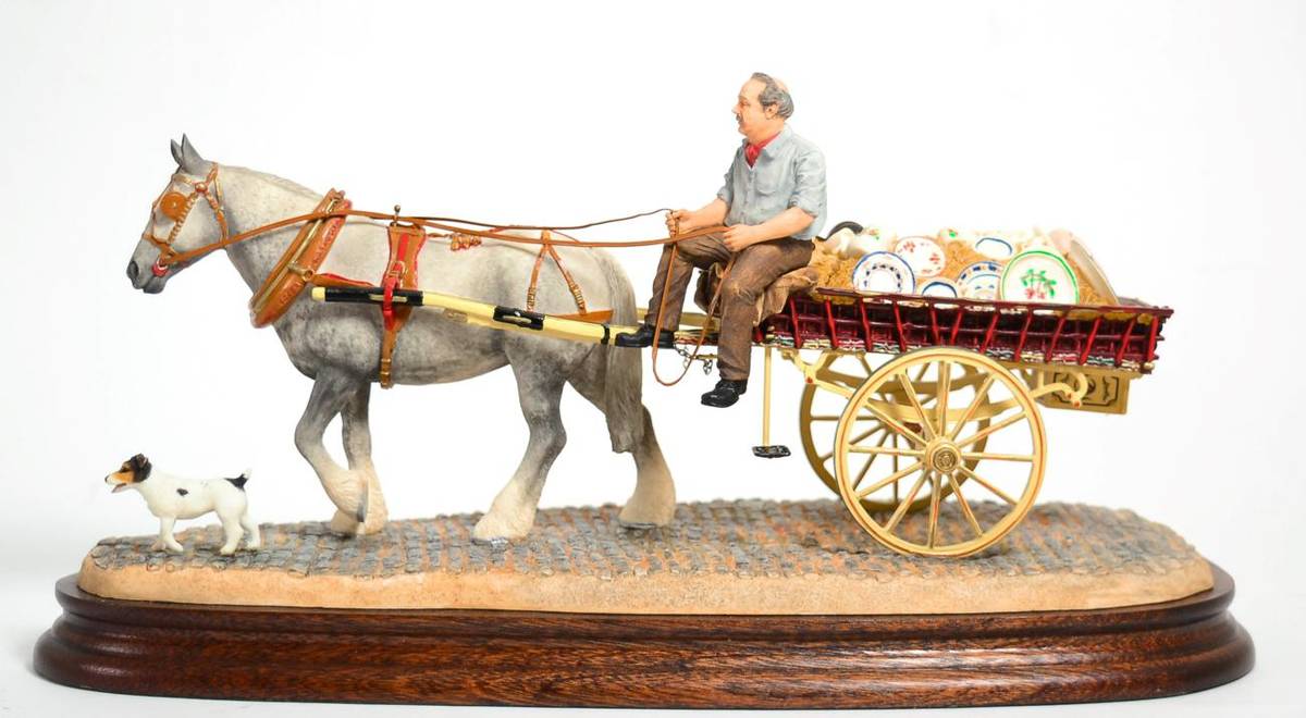 Lot 44 - Border Fine Arts 'Pot Cart', model No. B1015 by Ray Ayres, limited edition 65/600, on wood...