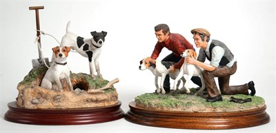 Lot 50 - Border Fine Arts 'Spade Work' (Jack Russell and Smooth-Haired Terrier), model No. B1034 by Anne...