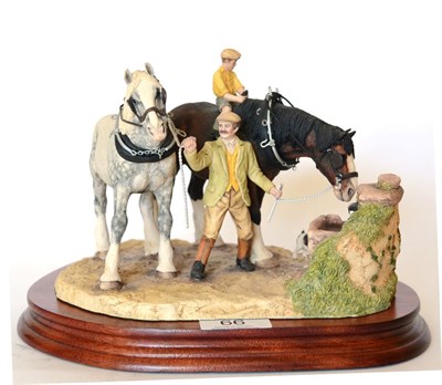 Lot 66 - Border Fine Arts 'You Can Lead a Horse to Water' (Heavy Horses), model No. BFA202 by Anne Wall,...