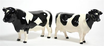 Lot 80 - Beswick Friesian Bull Ch. ";Coddington Hilt Bar";, model No. 1439A and Friesian Cow Ch....