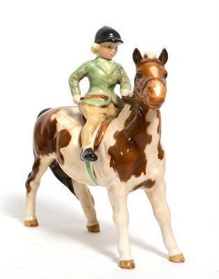 Lot 84 - Beswick 'Girl on Pony', model No. 1499, Skewbald gloss