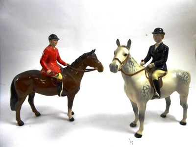 Lot 88 - Beswick Hunting Group Comprising: Huntsman, Style Two, Standing, model No. 1501, brown gloss,...