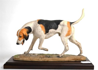 Lot 97 - Cotswold Studio Arts 'Foxhound', model No. CSA 068 by David Geenty, limited edition 18/250, on wood