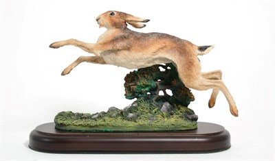 Lot 98 - Cotswold Studio Arts 'March Hare', model No. CSA 069, limited edition 50/250, on wood base,...