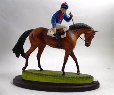 Lot 100 - Cotswold Studio Arts 'On Parade', model No. CSA 030 by David Geenty, on wood base; together...