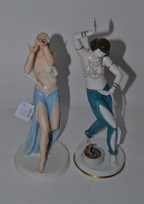 Lot 153 - Two Rosenthal porcelain Art Deco figures