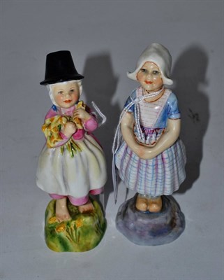 Lot 164 - A Royal Worcester figure ";Wales"; together with ";Holland"; (a.f.) (2)