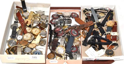 Lot 185 - A large quantity of gents and ladies wristwatches