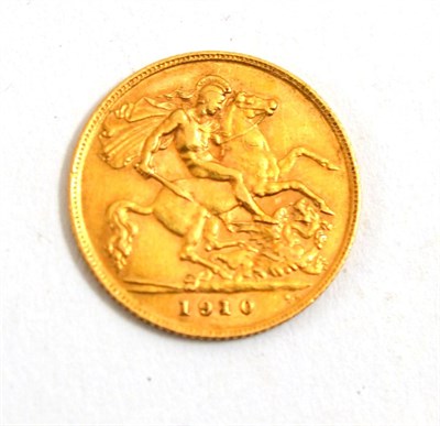 Lot 208 - A gold half sovereign dated 1910