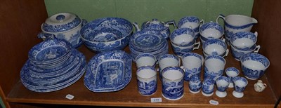 Lot 239 - A large quantity of Spode blue Italian wares