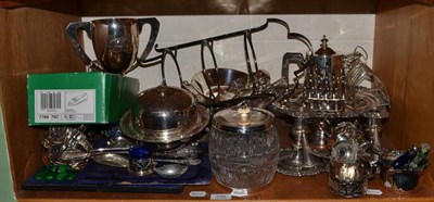 Lot 255 - Large quantity of silver plate including trophies, dishes etc