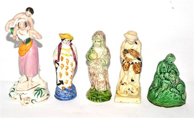 Lot 338 - Group of five 19th century Staffordshire figures