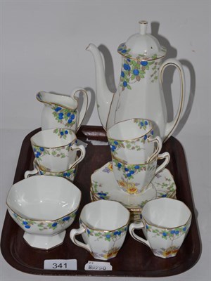 Lot 341 - Royal Doulton floral painted coffee set