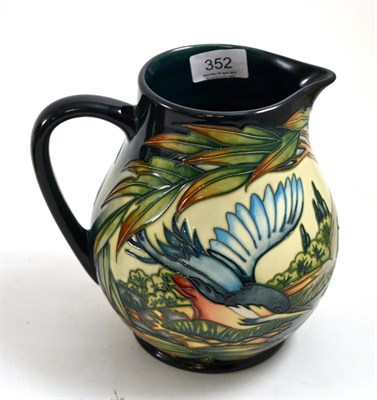 Lot 352 - A modern Moorcroft jug, 'Kingfisher' pattern, 20cm high (boxed)